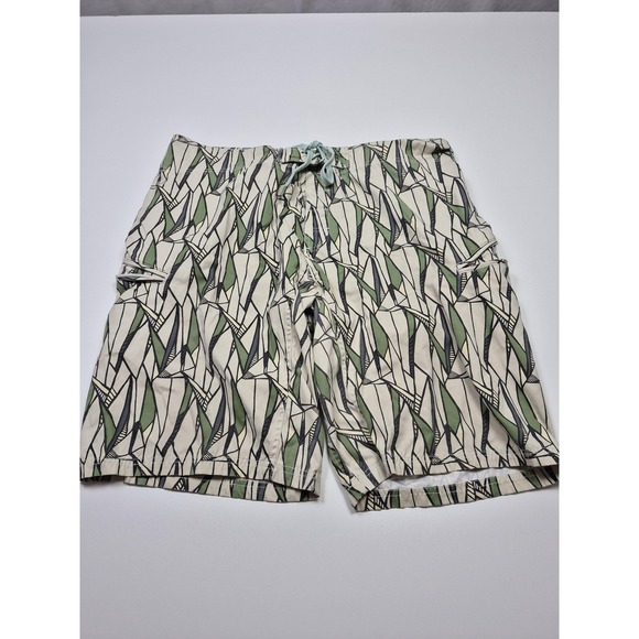 Gramicci Other - Gramicci Swim Shorts Mens 40 Beige Tropical Geometric Print Drawstring